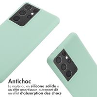 imoshion ﻿Coque en silicone avec cordon Samsung Galaxy S21 Ultra - Menthe verte