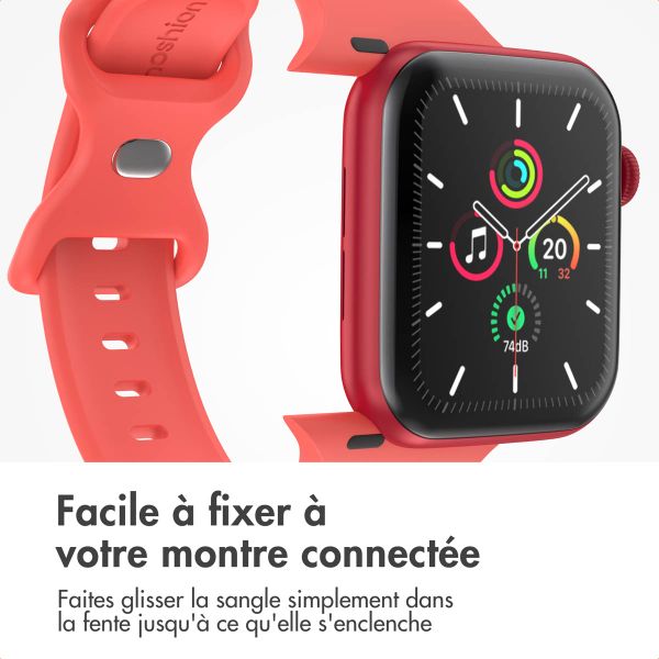 imoshion Bracelet en silicone⁺ Apple Watch Series 1 t/m 9 / SE (38/40/41 mm) | Series 10 / 11 (42 mm) - Taille S/M - Coral