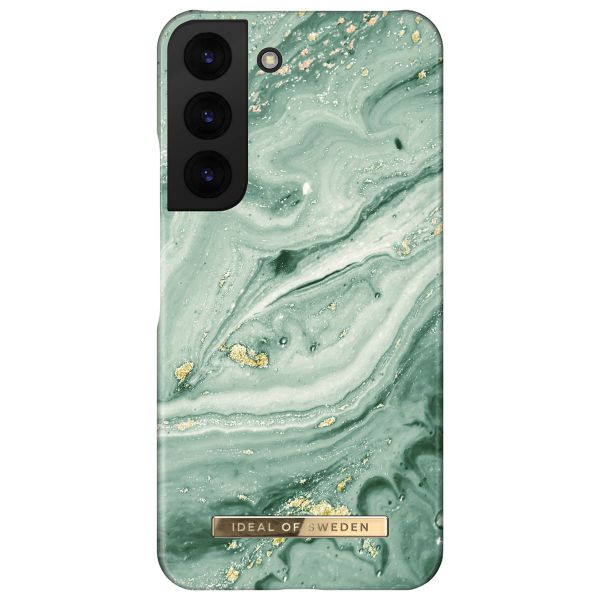 iDeal of Sweden Coque Fashion Samsung Galaxy S22 - Mint Swirl Marble