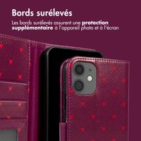 imoshion Étui de télephone portefeuille Design Apple iPhone 11 - Crush Check Coral Dust