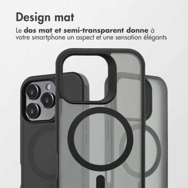 Accezz Coque Givrée Robuste avec MagSafe Apple iPhone 16 Pro - Noir