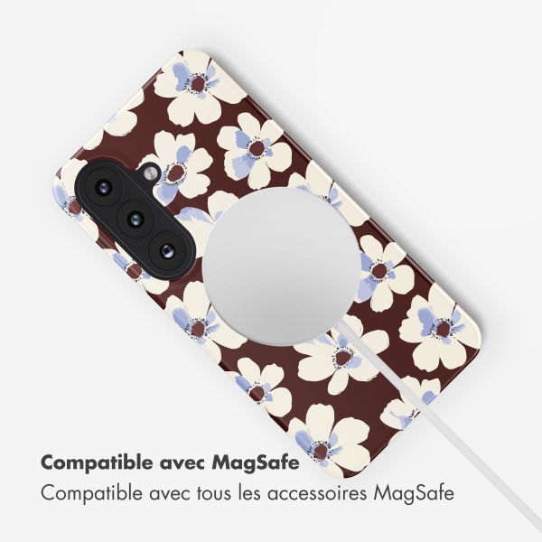 Selencia Coque arrière Vivid avec MagSafe Samsung Galaxy S26 - Choco Flower Pop