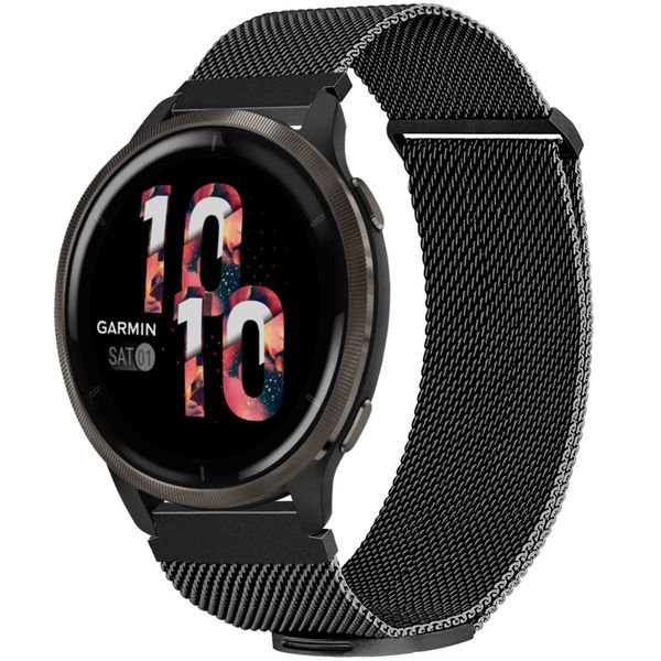 imoshion Bracelet magnétique milanais  - Connexion universelle 22 mm - Taille M - Noir