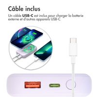 imoshion Batterie externe MagSafe - 10.000 mAh - Batterie externe sans fil - Lilac