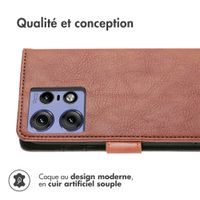 imoshion Étui de télephone portefeuille Motorola Edge 50 Pro - Marron