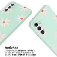 imoshion Coque design en silicone avec cordon Samsung Galaxy A54 (5G) - Green Flower Distance