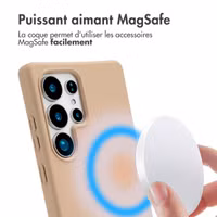 imoshion Coque arrière Color avec cordon amovible et MagSafe Samsung Galaxy S25 Ultra - Beige