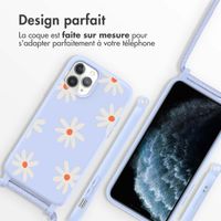 imoshion Coque design en silicone avec cordon iPhone 11 Pro - Lila Flower Distance