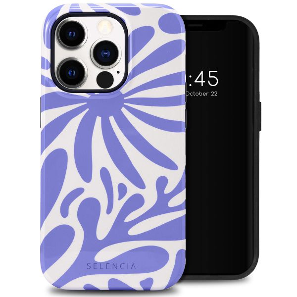 Selencia Coque arrière Vivid Tough iPhone 14 Pro - Modern Bloom Sapphire Blue