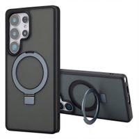 Accezz Coque Ring Stand avec MagSafe Samsung Galaxy S25 Ultra - Noir