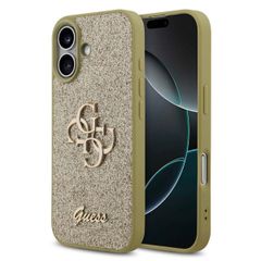 Guess Coque 4G Metal Logo Glitter Apple iPhone 17 - Doré