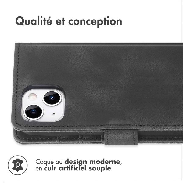 imoshion Etui de télephone portefeuille avec cordon Apple iPhone 14 / 13 - Noir