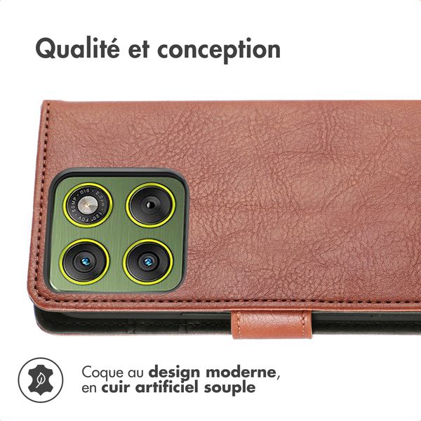imoshion Étui de télephone portefeuille Motorola Edge 70 - Marron