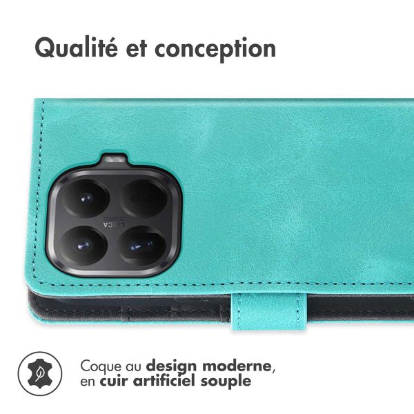 imoshion Etui de télephone portefeuille avec cordon Xiaomi 15T Pro - Turquoise