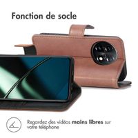 imoshion Étui de télephone portefeuille de luxe OnePlus 11 - Marron