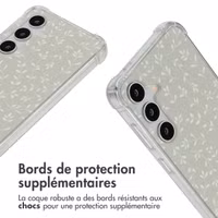 imoshion Coque Design avec cordon Samsung Galaxy S24 - Smoke Green Flowers