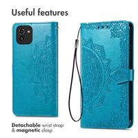 imoshion Etui de téléphone portefeuille Mandala Samsung Galaxy A03 - Turquoise