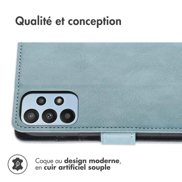 imoshion Étui de téléphone portefeuille Luxe Samsung Galaxy A23 (5G) - Bleu clair