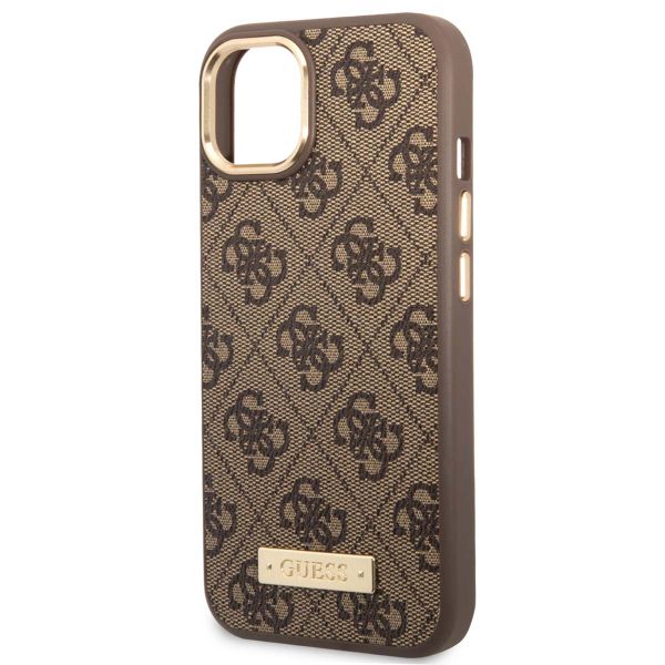 Guess Coque 4G Logo Monogram MagSafe Apple iPhone 14 - Brun