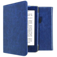 imoshion Étui de liseuse portefeuille en cuir végan Kobo Nia - Bleu foncé