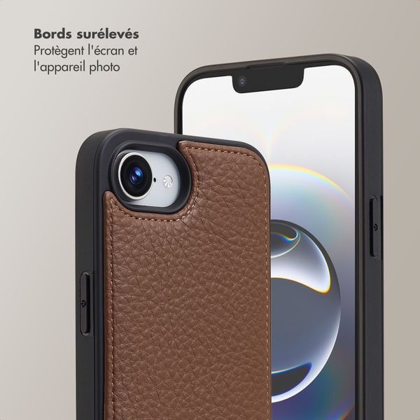 Selencia Coque de télephone Nova avec cordon et porte-cartes Apple iPhone 16e - Mocha Brown