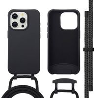 imoshion Coque arrière Color avec cordon amovible et MagSafe Apple iPhone 15 Pro - Noir