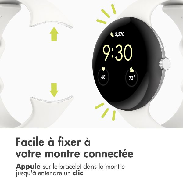 imoshion Bracelet en silicone Google Pixel Watch 3 - 45 mm - Taille L - Blanc