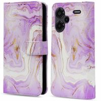 imoshion Étui de téléphone portefeuille Design Xiaomi Redmi Note 13 Pro Plus (5G) - Purple Marble