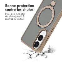 Accezz Coque Ring Stand avec MagSafe Samsung Galaxy S25 Edge - Marron