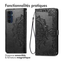 imoshion Etui de téléphone portefeuille Mandala Samsung Galaxy S24 FE - Noir