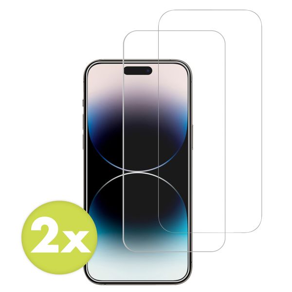 Accezz Protection d'écran en verre trempé 2-pack iPhone 15 Pro Max / 15 Plus / 16 Plus