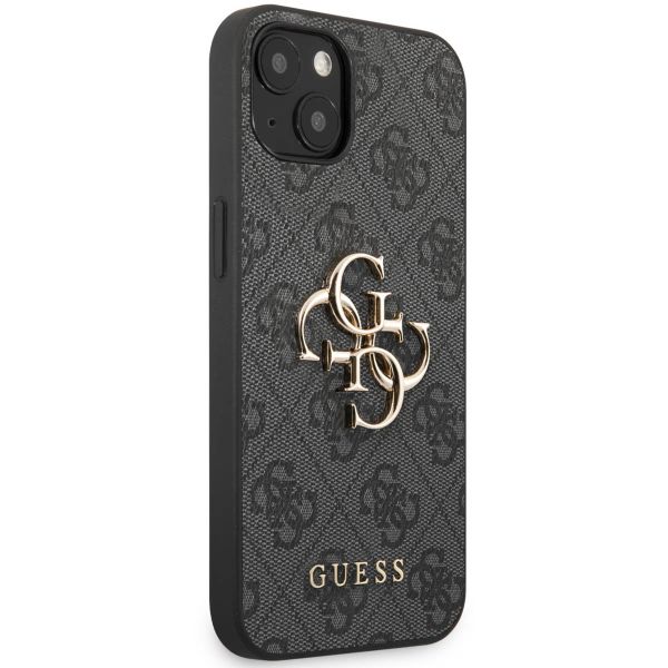 Guess Coque 4G Metal Logo Backcover iPhone 13 - Gris