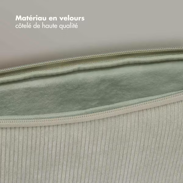 Selencia Pochette ordinateur Corduroy 15-16 pouces - Pistache Cream