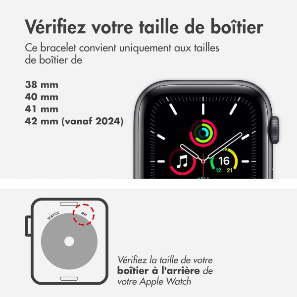 Apple Bracelet à maillons magnétique FineWoven Apple Watch Series 1-9 / SE - 38/40/41 mm / Series 10 - 42 mm - Taille S/M - Taupe