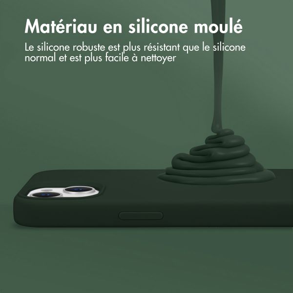 Accezz Coque Liquid Silicone Samsung Galaxy A55 - Forest Green