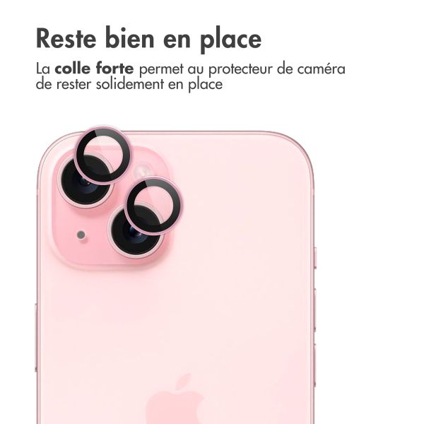 imoshion Lot de 2 protections d'objectif de caméra Apple iPhone 15 / 15 Plus - Pink