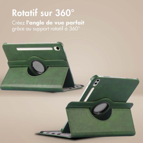 imoshion Coque tablette rotatif à 360° Samsung Galaxy Tab S10 Ultra / Tab S9 Ultra - Vert