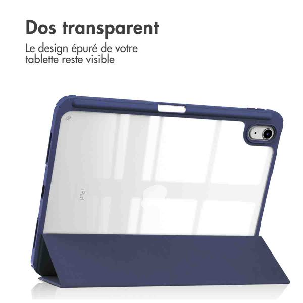 imoshion Coque tablette rigide Trifold Apple iPad 11 (2025) 11 pouces A16 / iPad 10 (2022) 10.9 pouces - Bleu foncé