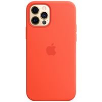 Apple Coque en silicone MagSafe iPhone 12 (Pro) - Electric Orange