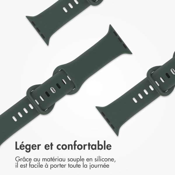 imoshion Bracelet en silicone⁺ Apple Watch Series 1 t/m 11 / SE / Ultra (44/45/46/49 mm) - Taille M/L - Olive