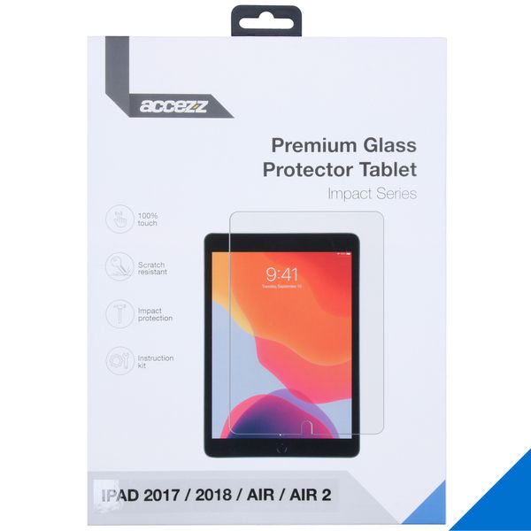 Accezz Protection d'écran premium en verre trempé Apple iPad 6 (2018) 9.7 pouces / iPad 5 (2017) 9.7 pouces / Air 2 (2014)/Air 1 (2013)