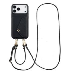 Selencia Coque de télephone Sera avec cordon et porte-cartes enveloppe Apple iPhone 17 Pro Max - Noir