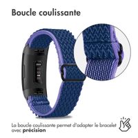 imoshion Bracelet en nylon élastique Fitbit Charge 3 / 4 - Bleu foncé