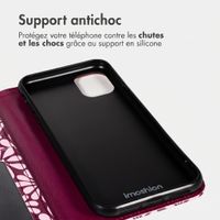 imoshion Étui de télephone portefeuille Design Apple iPhone 11 - Bloom Love Blush