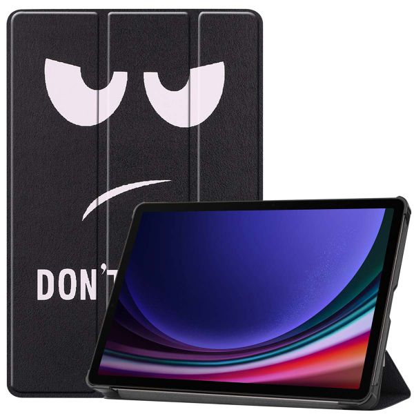 imoshion Coque tablette Design Trifold Samsung Galaxy Tab S9 11.0 pouces - Don't touch