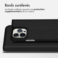Accezz Étui de télephone Slim Folio en cuir de qualité supérieure Apple iPhone 14 Pro Max - Noir