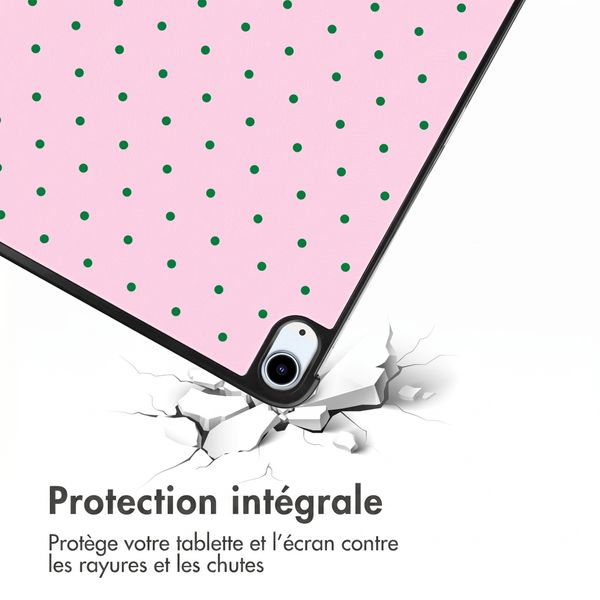 imoshion Coque tablette Design Trifold Apple iPad Air 11 pouces (2026) M4 / (2025) M3 / (2024) M2 / Air 5 (2022) / Air 4 (2020) - Happy Dots