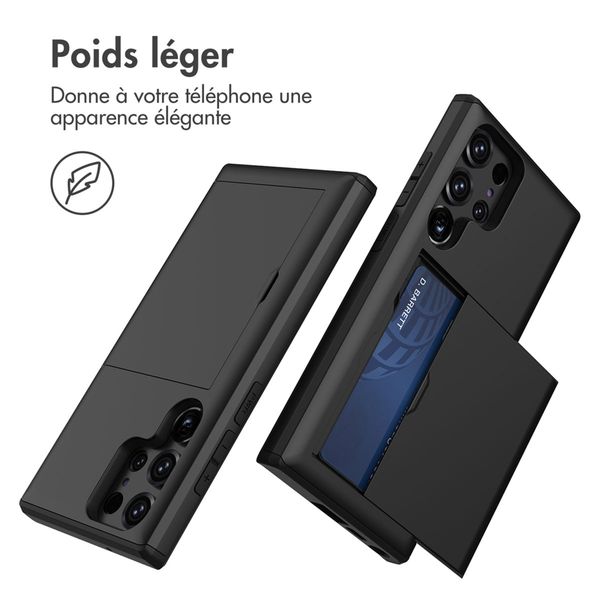 imoshion Coque arrière avec porte-cartes Samsung Galaxy S23 Ultra - Noir