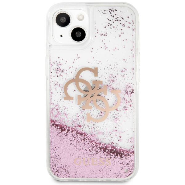 Guess Coque 4G Logo Liquid Glitter iPhone 13 Mini - Pink