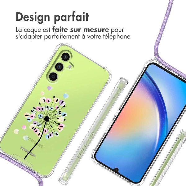 imoshion Coque Design avec cordon Samsung Galaxy A34 (5G) - Sandstone Dandelion